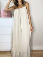Load image into Gallery viewer, Elegant Loose Solid Color Sleeveless Casual Dress