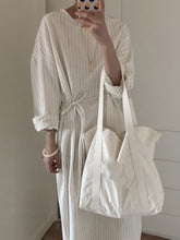 Load image into Gallery viewer, Casual Solid Color Round Neck Loose Dress