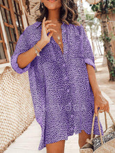 Load image into Gallery viewer, Retro Casual Loose Leopard Dress