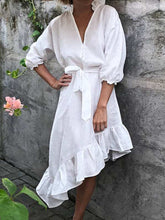 Load image into Gallery viewer, Casual V-Neck Dress