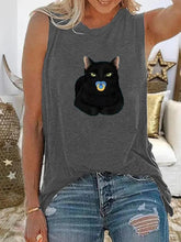 Load image into Gallery viewer, Cartoon Printed Round Neck Sleeveless Casual T-Shirt