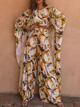 Load image into Gallery viewer, Casual Loose Printed Round Neck Two-piece Suit