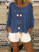 Load image into Gallery viewer, Round-Neck Loose Long-Sleeved Shorts Set