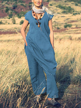 Load image into Gallery viewer, Casual Loose Short Sleeve Pocket Suit