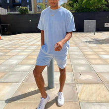 Load image into Gallery viewer, Men'S Casual Light Blue Velvet Suit