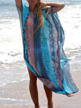 Load image into Gallery viewer, Casual Chiffon Print Short Sleeve Plus Size Maxi Dress