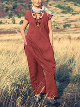 Load image into Gallery viewer, Casual Loose Short Sleeve Pocket Suit