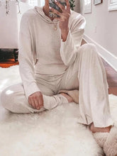 Load image into Gallery viewer, Simple Loose Casual Lounge Top Pants Knitted Suit