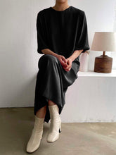 Load image into Gallery viewer, Simple And Loose Casual Comfortable Round Neck Maxi Dress
