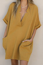 Load image into Gallery viewer, Simple Casual Loose V-Neck Dress