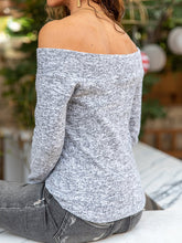 Load image into Gallery viewer, Wool Blend Off Shoulder Sweater Casual Tops