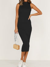 Load image into Gallery viewer, Sexy Solid Color Round Neck Sleeveless Dress