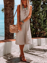 Load image into Gallery viewer, Pure Color Sleeveless Casual Dress