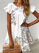 Load image into Gallery viewer, Fashion Casual Printed Short Sleeve Dress