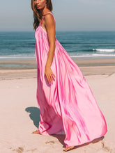Load image into Gallery viewer, Sexy Backless Folds Sling Maxi Dress
