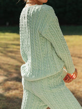Load image into Gallery viewer, Casual Loose Round Neck Long Sleeve Top Pants Knitted Suit