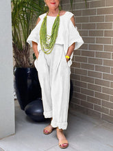Load image into Gallery viewer, Fashionable Simple Casual Loose Top Pants Suit