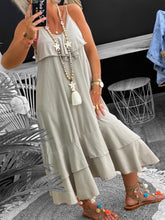 Load image into Gallery viewer, Casual Cotton Dress with Suspenders