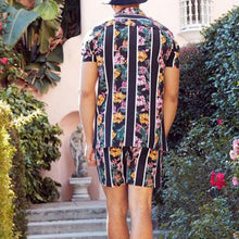 Load image into Gallery viewer, Men'S Casual Flower Print Short Sleeve Suit