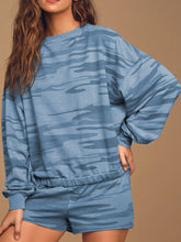 Load image into Gallery viewer, Casual Loose Camouflage Printed Two-piece Suit