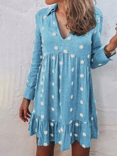 Load image into Gallery viewer, Polka Dot Print Ruffle Mini Dress