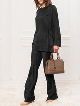 Load image into Gallery viewer, Pure Color Long Sleeve Shirt Trousers Loose Casual Two-Piece