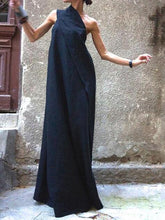 Load image into Gallery viewer, Split-joint Sleeveless Linen Dress