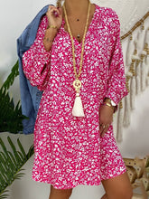 Load image into Gallery viewer, Fashion Floral Print V-neck Dress