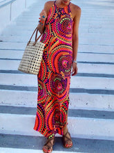 Load image into Gallery viewer, Casual Floral Hollow Out Peasant Shift Dress