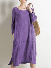 Load image into Gallery viewer, Casual Solid Color Fashion Line Split Dress