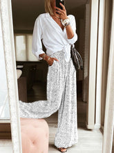 Load image into Gallery viewer, Printed V-Neck Casual Suit