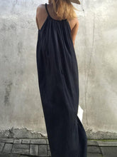 Load image into Gallery viewer, Bohemian Solid Color Suspender Dress