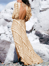 Load image into Gallery viewer, Striped V-Neck Bohemian Dress