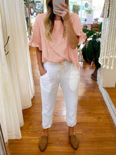 Load image into Gallery viewer, Round Neck Trumpet Sleeve Solid Color Suit