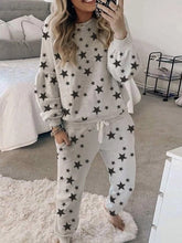 Load image into Gallery viewer, Simple Casual Loose Top Pants Star Print Set