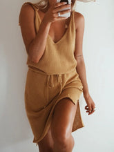 Load image into Gallery viewer, Holiday Solid Color Suspender Sexy Dress