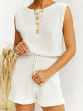 Load image into Gallery viewer, Casual Vest Hight Waist Shorts Knitting Set