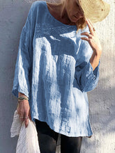 Load image into Gallery viewer, Light Khaki Casual 3/4 Sleeve Crew Neck Shirts & Tops