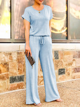 Load image into Gallery viewer, Simple Casual Loose Top Shorts Set