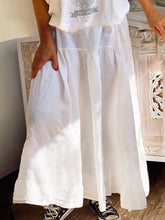 Load image into Gallery viewer, Fashion V-neck Short Sleeve T-shirt Two-piece Skirt