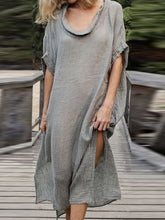 Load image into Gallery viewer, Fashionable Solid Color Casual Dress