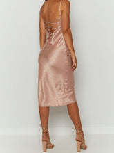 Load image into Gallery viewer, Tight Cross Strap Halter Evening Dress