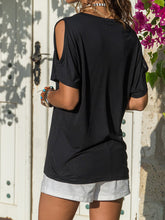 Load image into Gallery viewer, Casual T-Shirts V-Neck Pure Color Tops