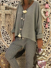 Load image into Gallery viewer, Knitted Loose Top Polka Dot Trousers Women's Set