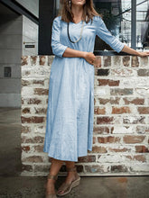 Load image into Gallery viewer, Fashion Casual Long Sleeve Maxi Dress