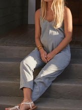Load image into Gallery viewer, Casual Loose V-neck Sleeveless Solid Color Pregnant Women's Jumpsuit