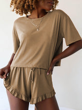 Load image into Gallery viewer, Round Neck Short Sleeve Home Set