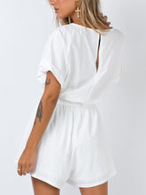 Load image into Gallery viewer, Lace-up Casual Short Jumpsuit