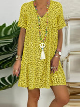 Load image into Gallery viewer, Holiday Round Neck Floral Print Dress