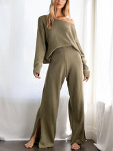 Load image into Gallery viewer, Simple Casual Loose Top Pants Knitted Set